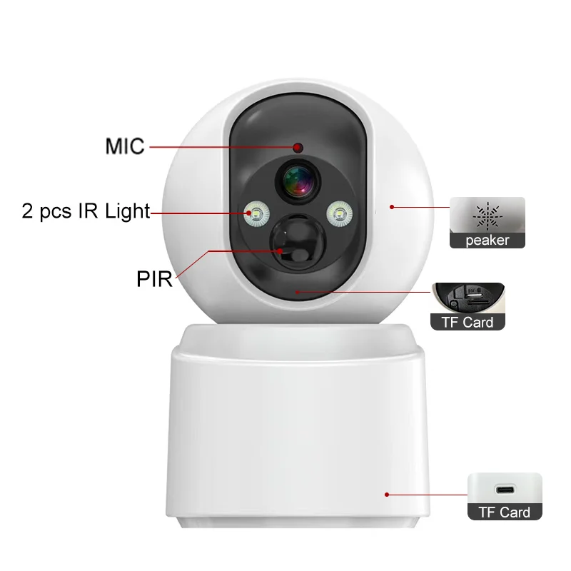 V380 Smart Home Baby Monitor 7500mah Lithium Battery Wifi Security