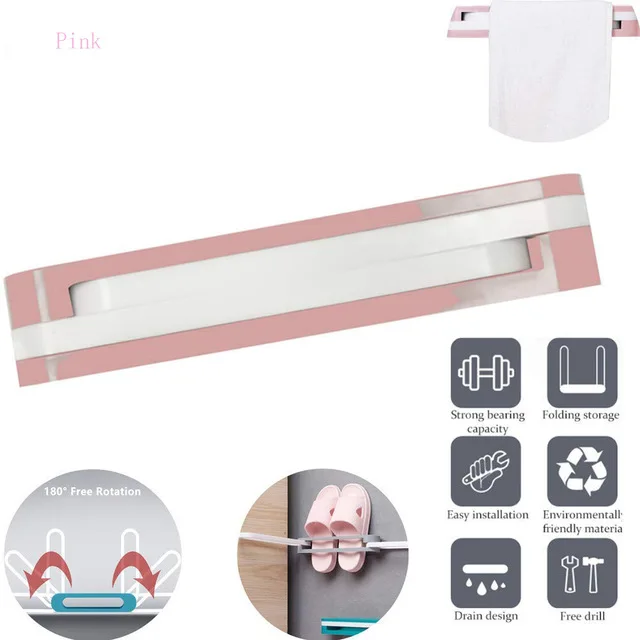 Bathroom Rack Wall Mounted Shoe Organizer Rack Folding Shoe Hanger Storage Holder for Bedroom Shower Room 3 in 1 Shoe Rack