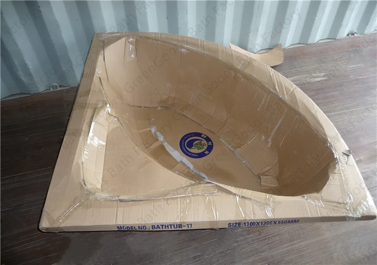 Factory Price 3 Person Algeria Hexagon Diamond Inserts Corner Acryl Bathtub