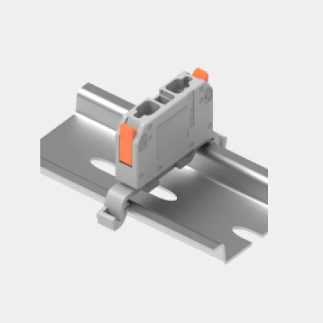 Convenient and Easy Wiring 1 Pin Din-rail Push Wire Connector with Lever 1 Pole Terminal Blocks