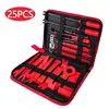 Red 25-piece set with zipper bag