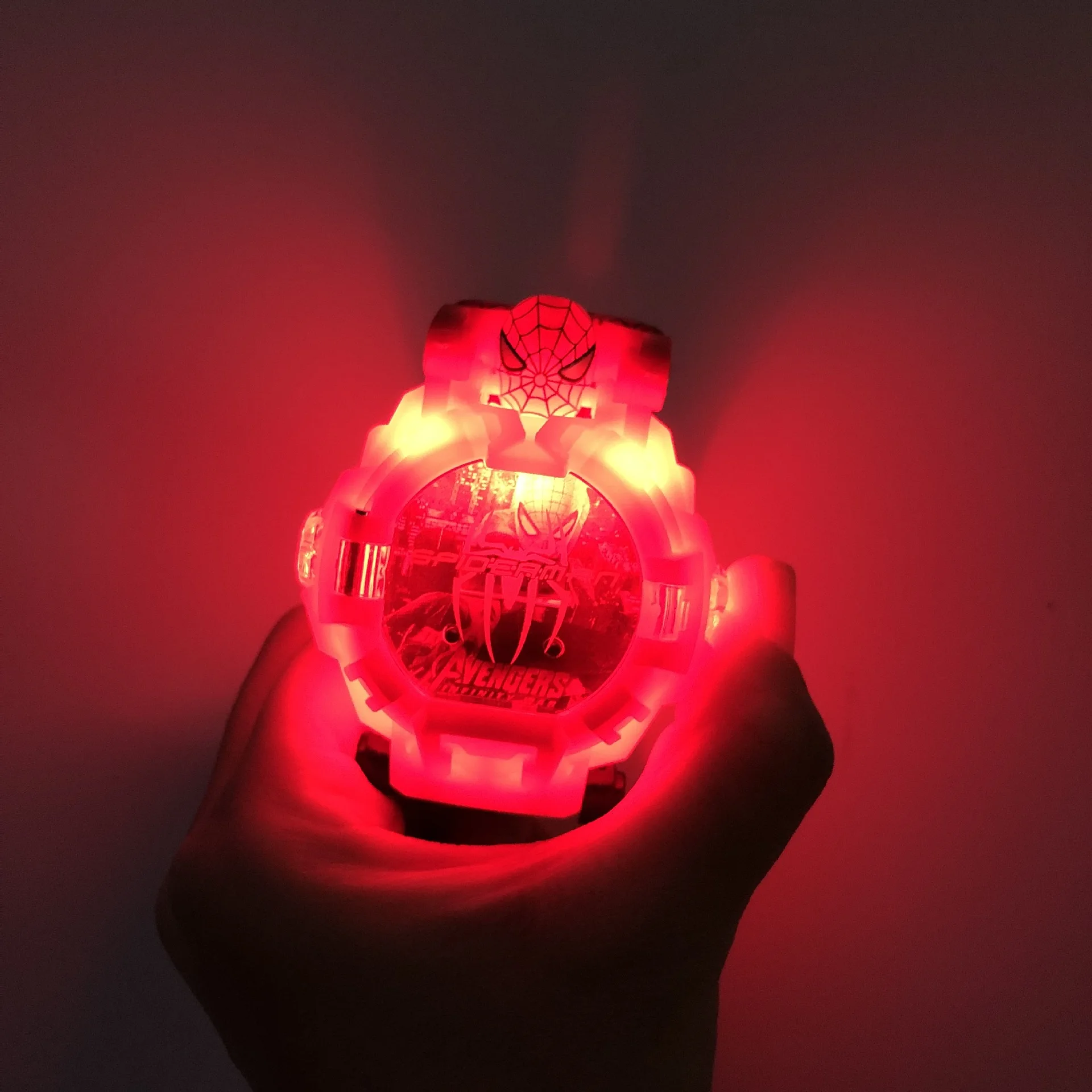 Высокое качество детская игрушка электронный светящийся робот часы с мультяшным рисунком игрушка-робот проекционные