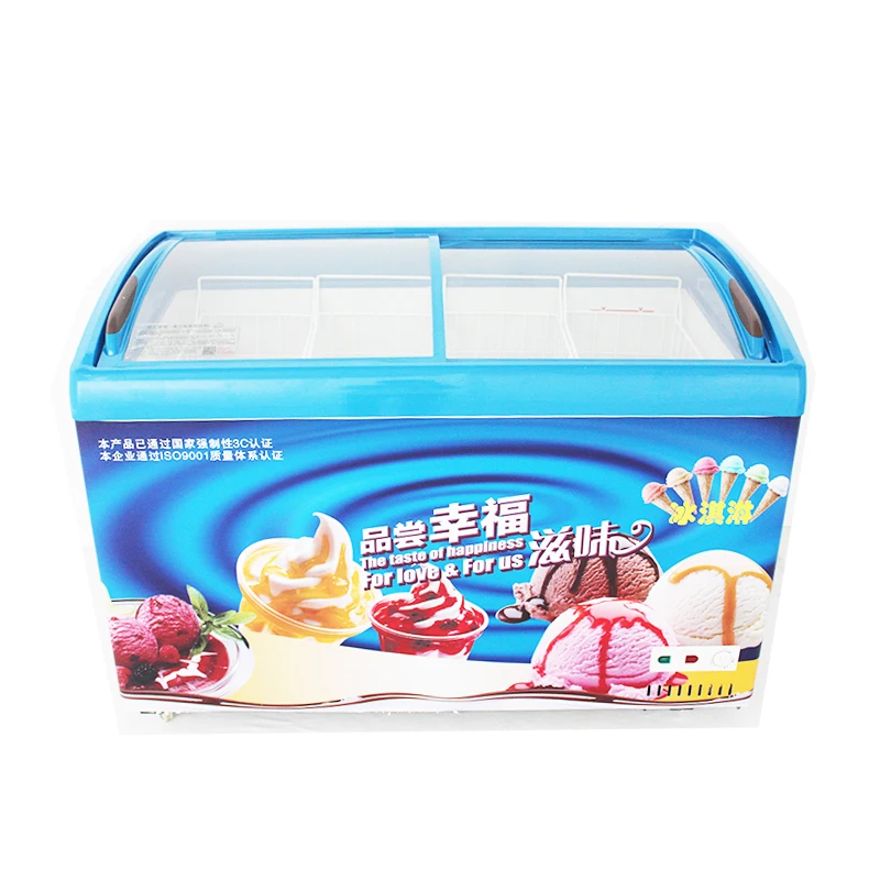 Ice Cream showcase Deep Freezer Display for Popsicle