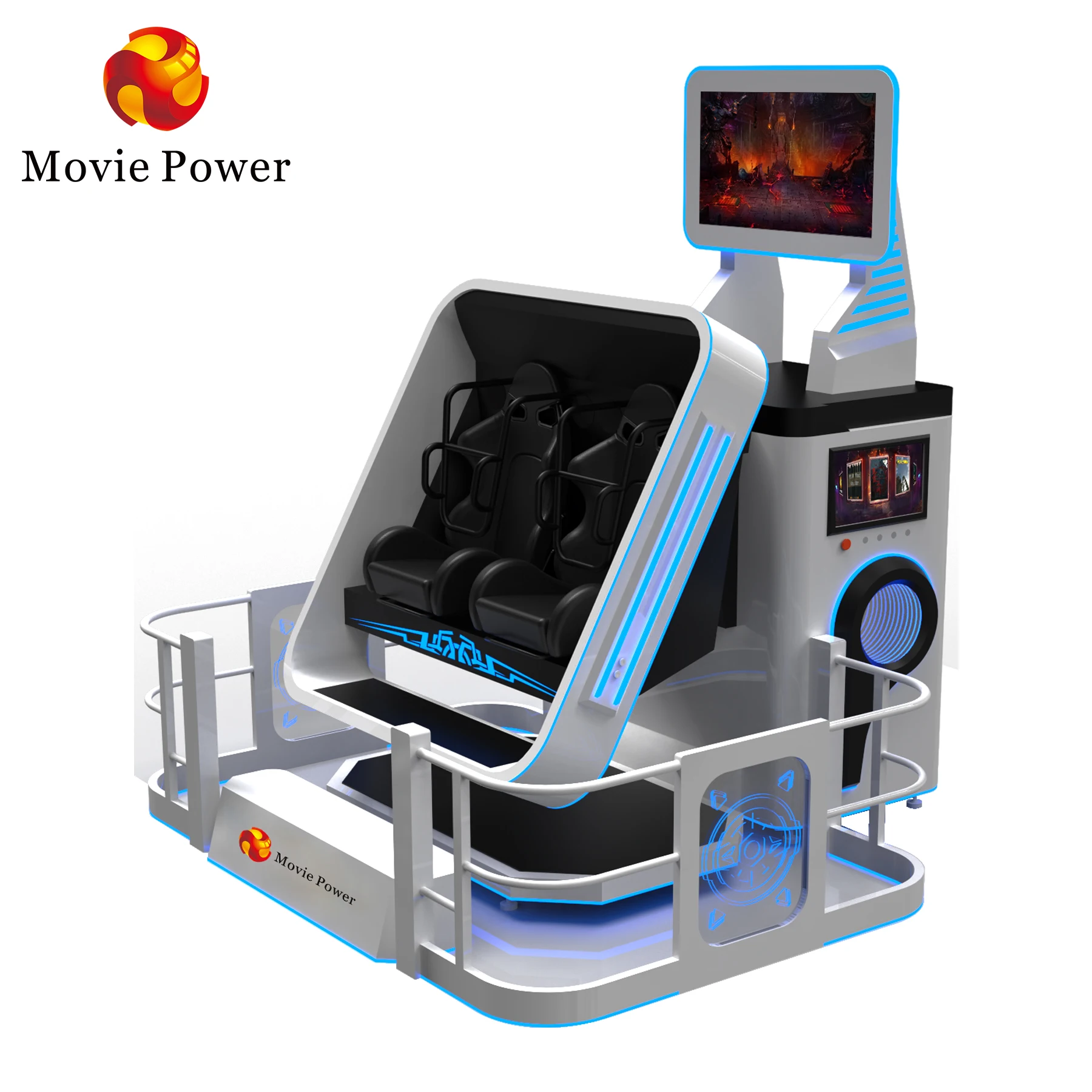 360 Vr 2 Seats Chair Aircraft Double Seats Virtual Reality Motion Simulator Game Machine