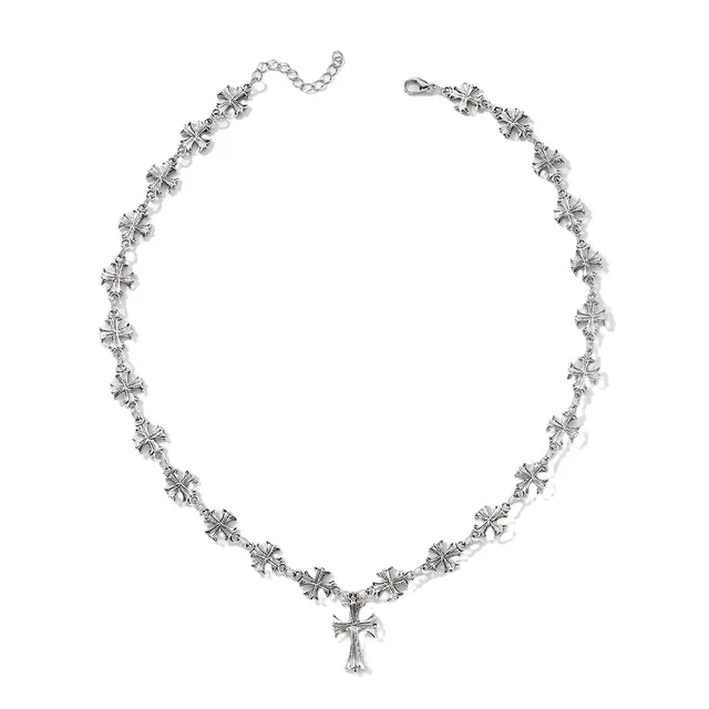 Luxurious and Exquisite Diamond Cross Necklace for Banquet Ceremonies