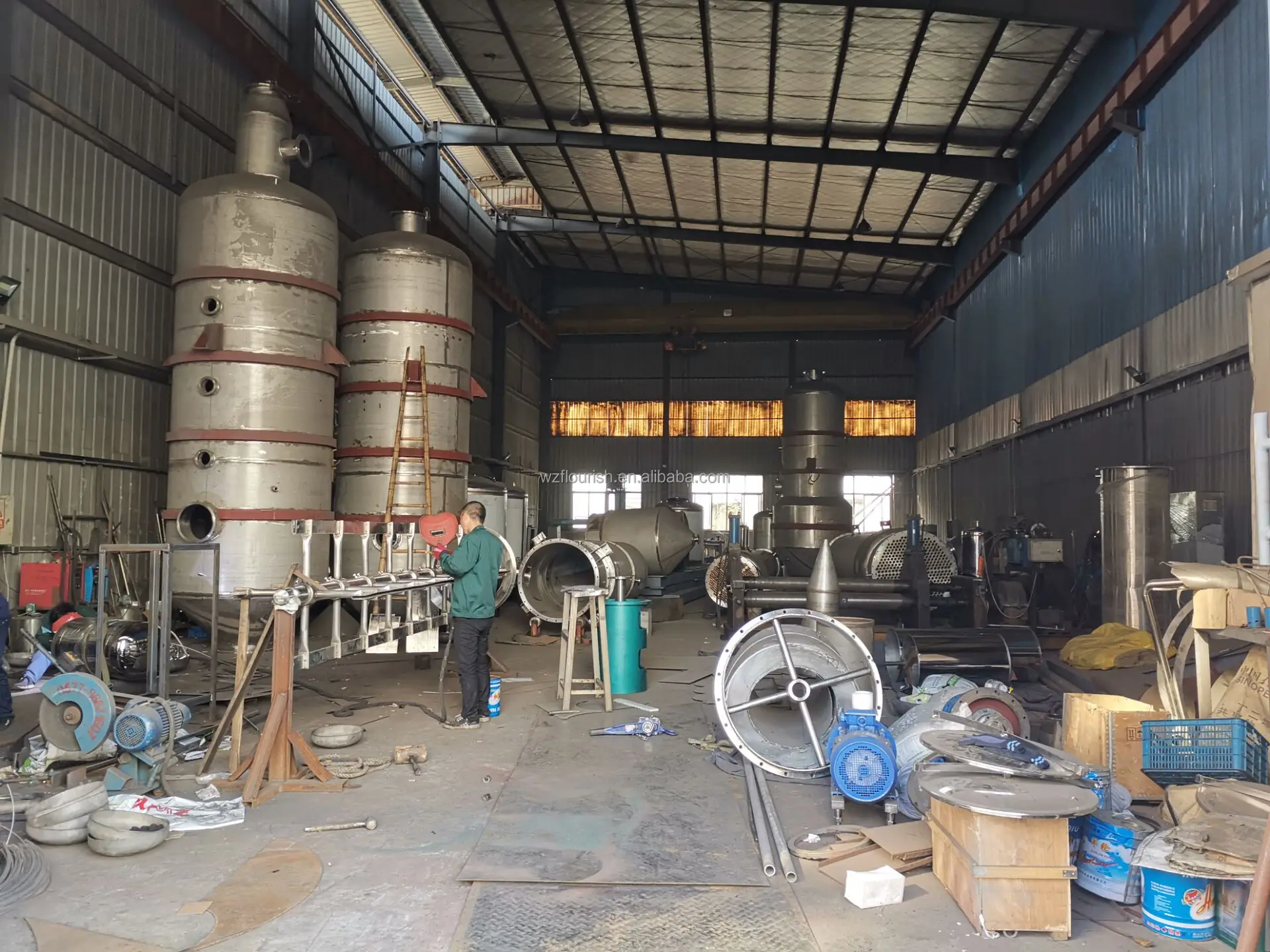 High Quality Stainless Steel Evaporating Concentrator Single Effect