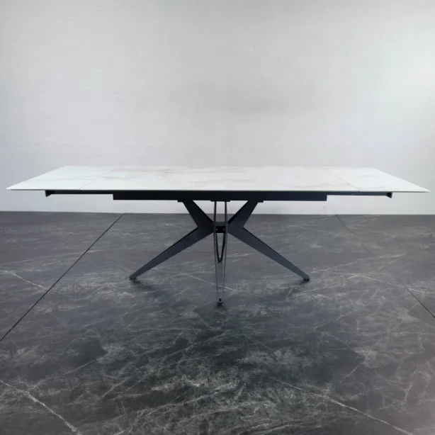 Foshan Carberry Functional Dining Table Set Restaurant Extendable Table With White Porcelain Table Top