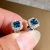 E2527 White Gold + Blue Diamond