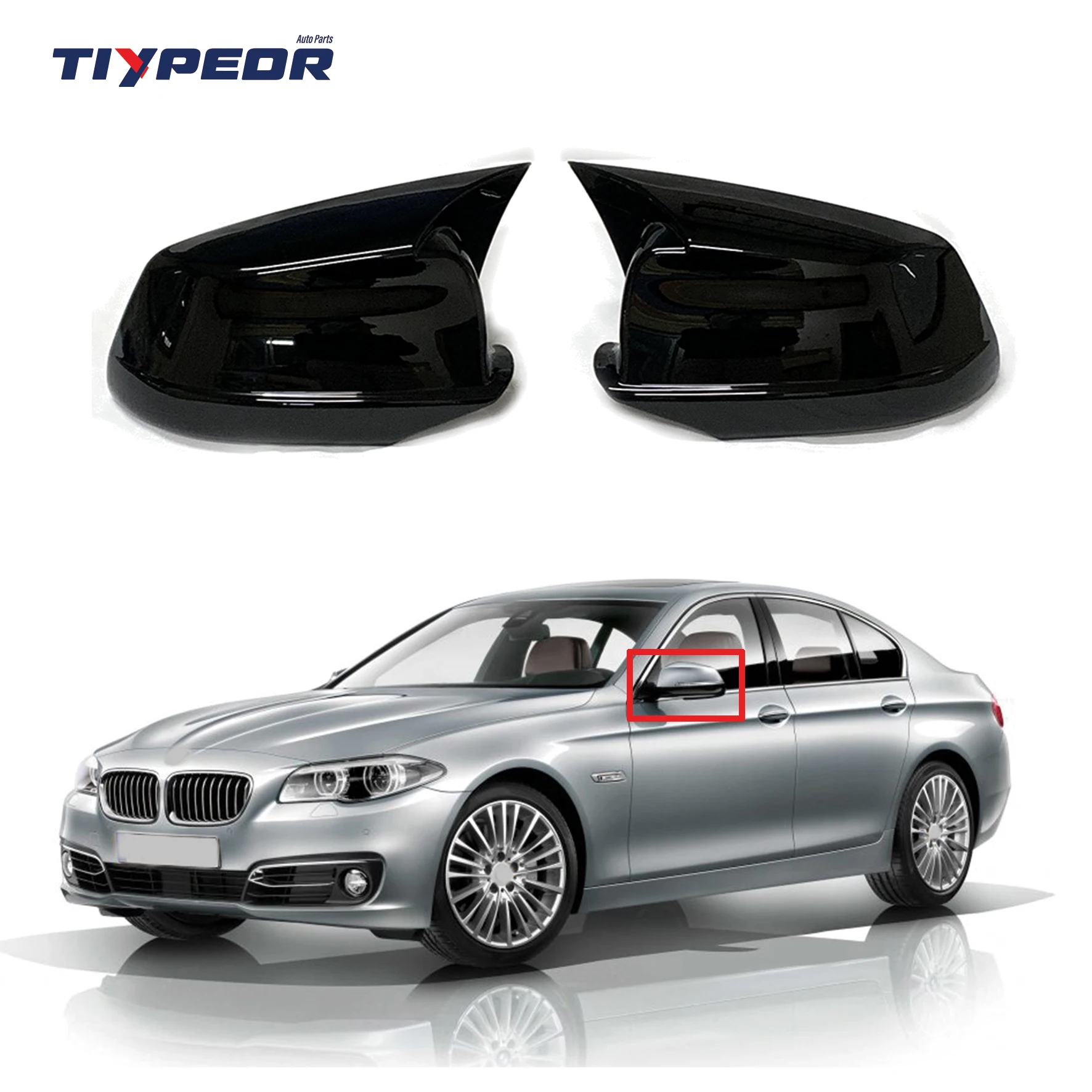 product for bmw 5 series f10 2011   2013 side mirror cover glossy black replacement style rearview mirror decoration 2012-4