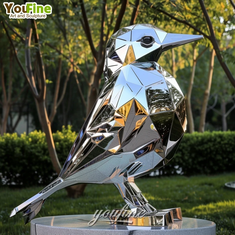 Metalen tuinbeeld figuur ''De dappere vogel - klein'' TBW16125 | Overige vogel figuren van metaal | Tuinbeelden Winkel