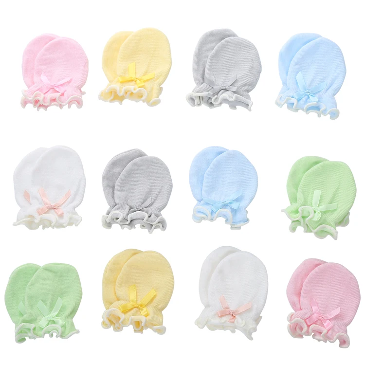 
Комплект мягких варежек из 100% хлопка для новорожденных 