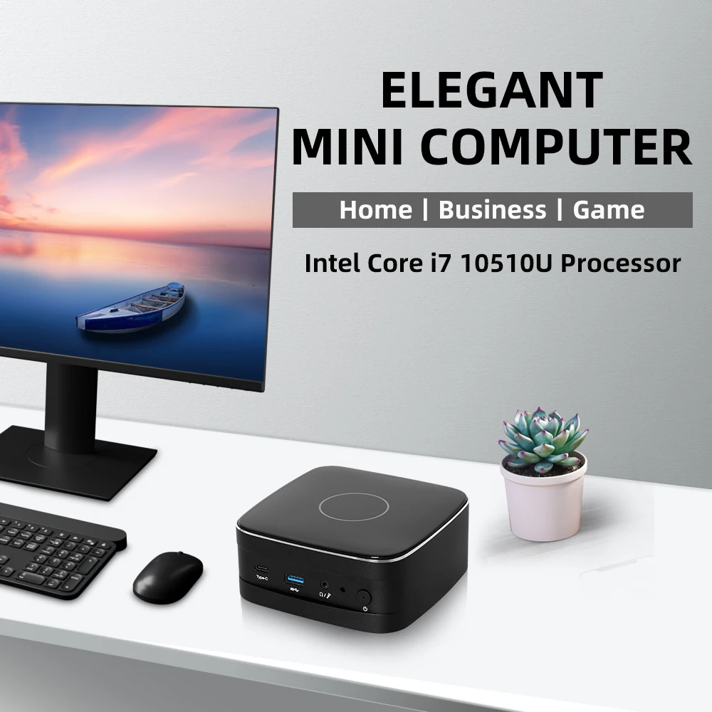 10th Gaming Computer I9  Mini PC Gamer I7 10510U I5 10210U GTX 1060 4G 64GB DDR4 2TB NVME NUC 8K HPCT WiFi Barebone PC