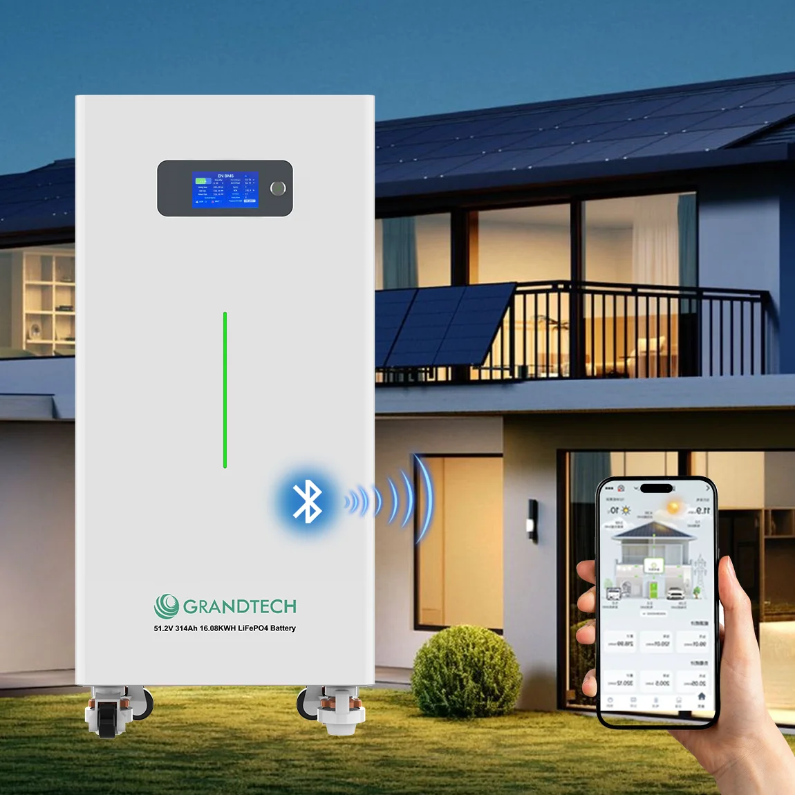 IP20 51.2V 200Ah 280Ah 314Ah Floor-Mounted LiFePO4 Home Solar Energy Storage 10kWh 15kWh 16kWh Residential Lithium Battery Pack