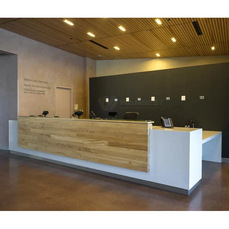New Design 4 Meters Long Reception Desk Computer Table Nurse Station Reception Desk Furniture