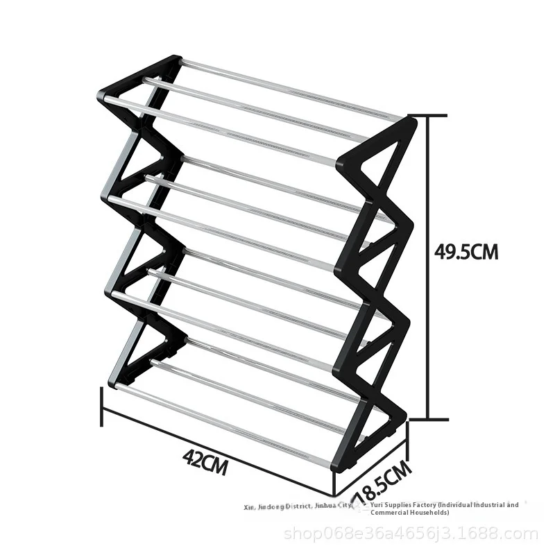 Factory Direct Multifunctional Metal Shoe Rack Dustproof Storage Ladder in Student Wood Panel Style for Dormitories