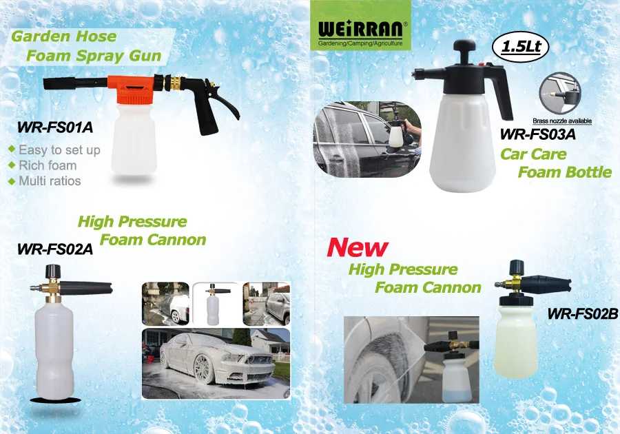 Juqiboom Car Foam Gun, Adjustable Ratio Dial Car Snow Soap Gun Fit Low  Water Pressure Universal