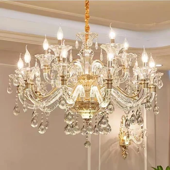 Classic manufacture silver pendant light luxury k9 crystal french empire crystal chandelier lighting decoration for dinning room