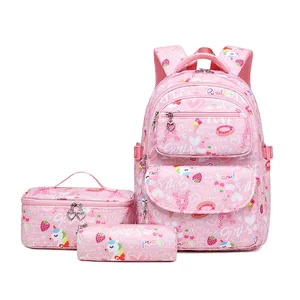 Factory Wholesale Teenage Bags Clear Ladies Students Girls Backpack School Bag Set