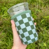 Green Checkerboard  (22-24oz Medium)