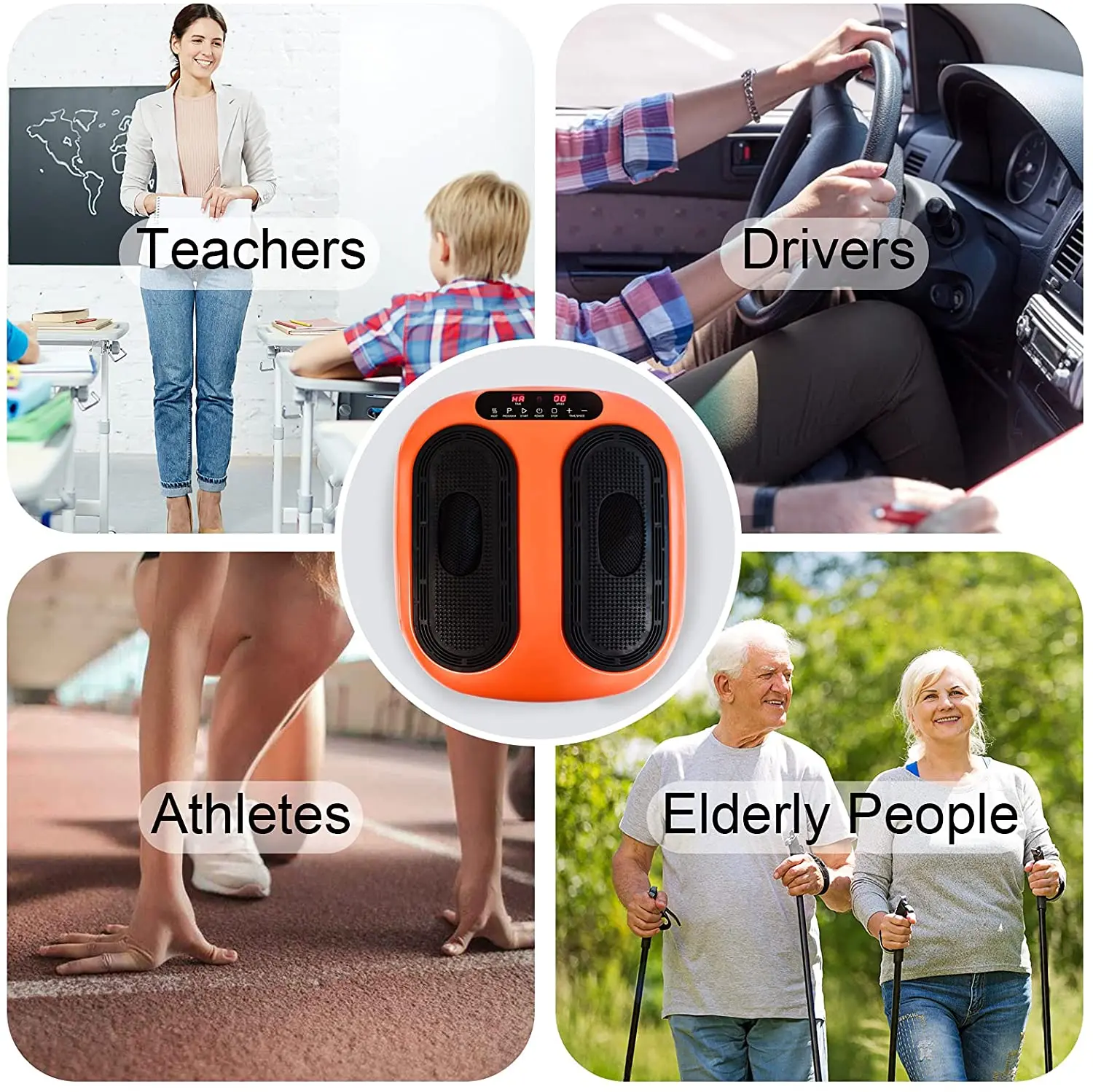 power legs vibration plate foot massager platform with rotating acupressure Power Legs Vibration Plate Foot Massager Platform with Rotating Acupressure  Hea main image 1