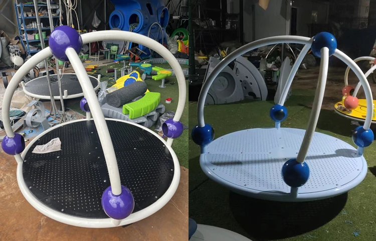 Wholesale Children's Outdoor Carousel Kindergarten Playground Equipment Game Rotating Seat Set