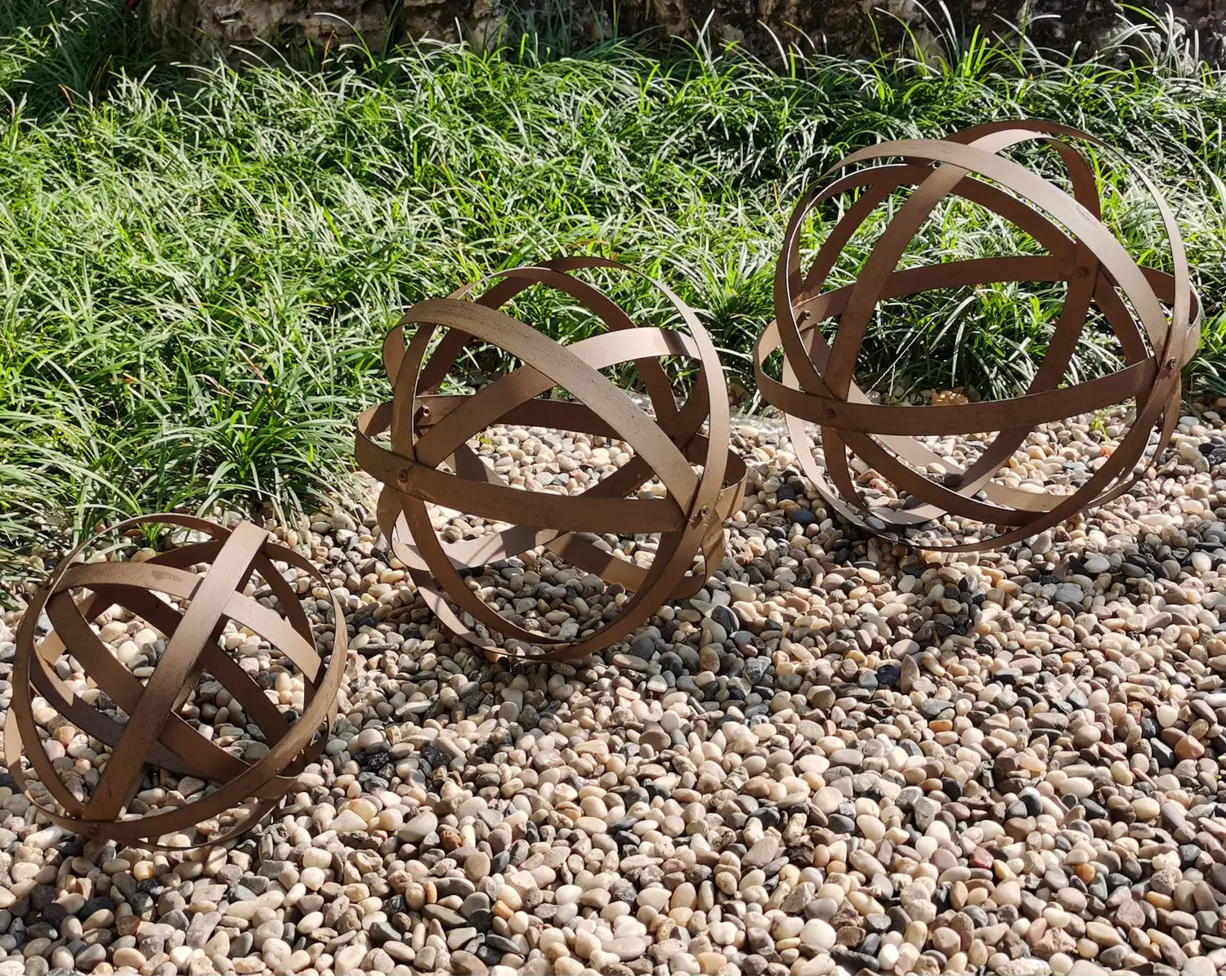 Metal Garden Spheres,Metal Band Decorative Spheres,Metal Folding Orb