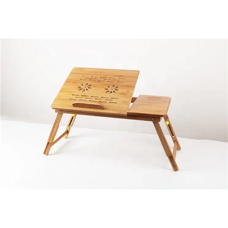 
 China hot sale bamboo laptop table foldable lap desk laptop cooling table  folding computer stand  