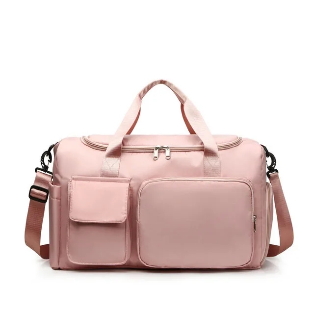 Women Large Weekender Handbag Crossbody Sports Gym Nylon Travel Duffel Bag