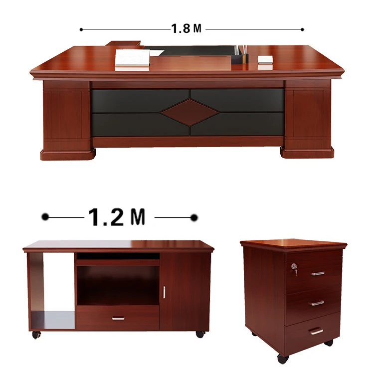 Commercial Furniture 1.6m Office Table Mdf Mfc Office Counter Table