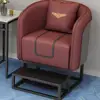 Single sofa (burgundy - heightened with footrest)