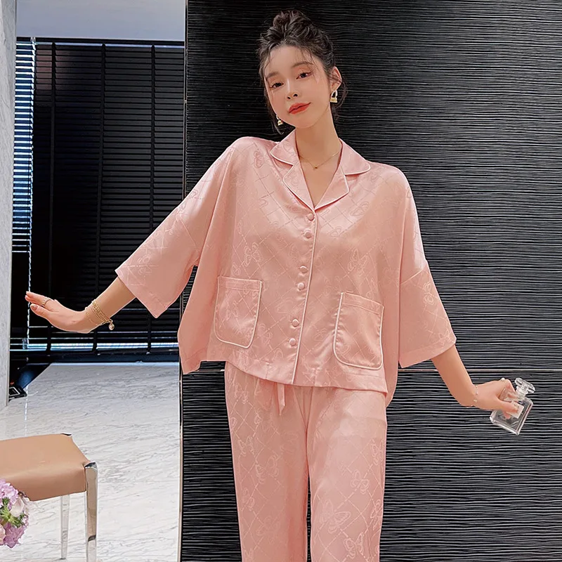 Korean Fashion Ladies Louis Vuitton Silk Pajama Set, Women's Fashion,  Dresses & Sets, Traditional & Ethnic wear on Carousell