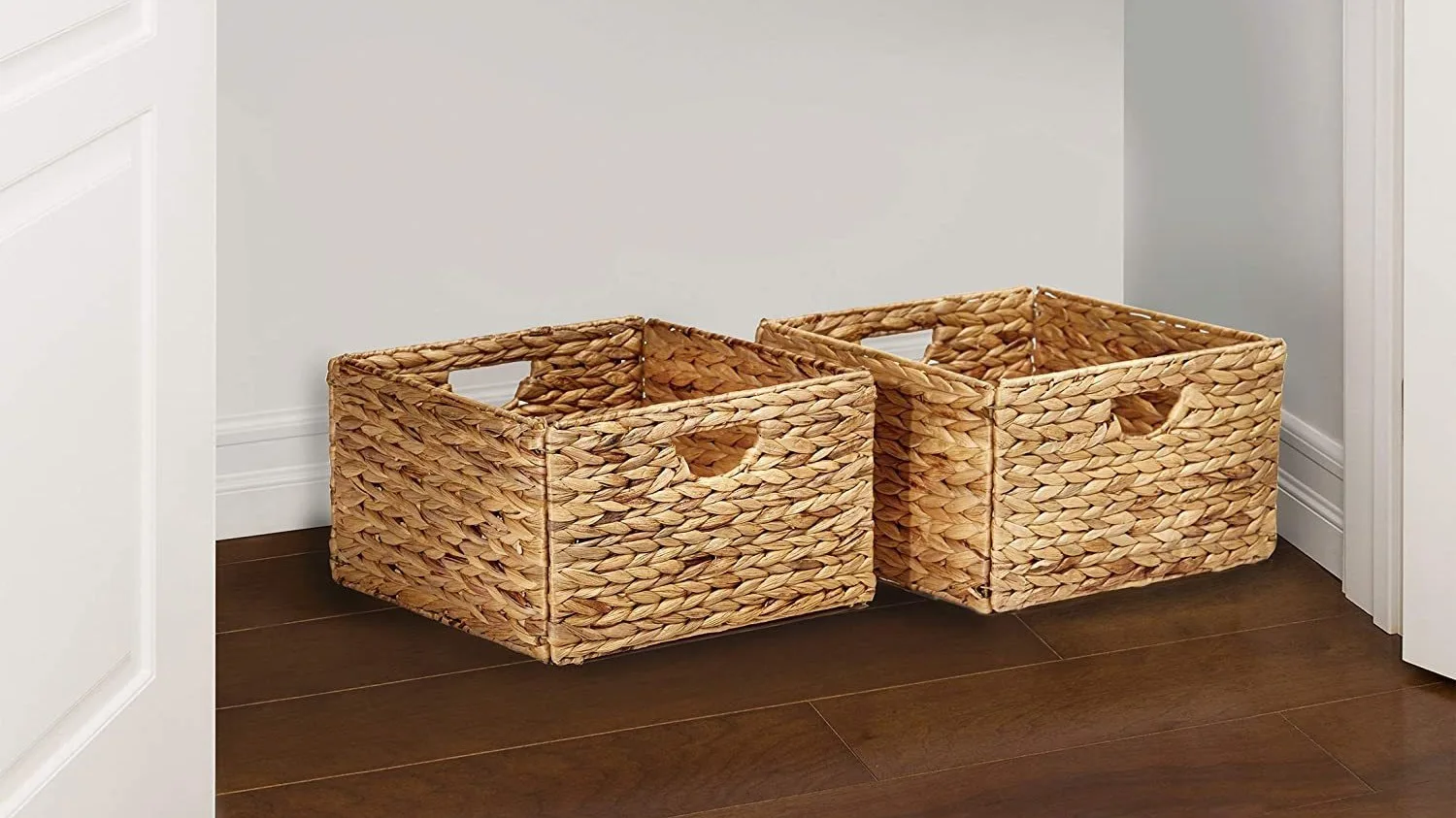 Handmade Natural Rattan Laundry Basket Seagrass Water Hyacinth Storage ...