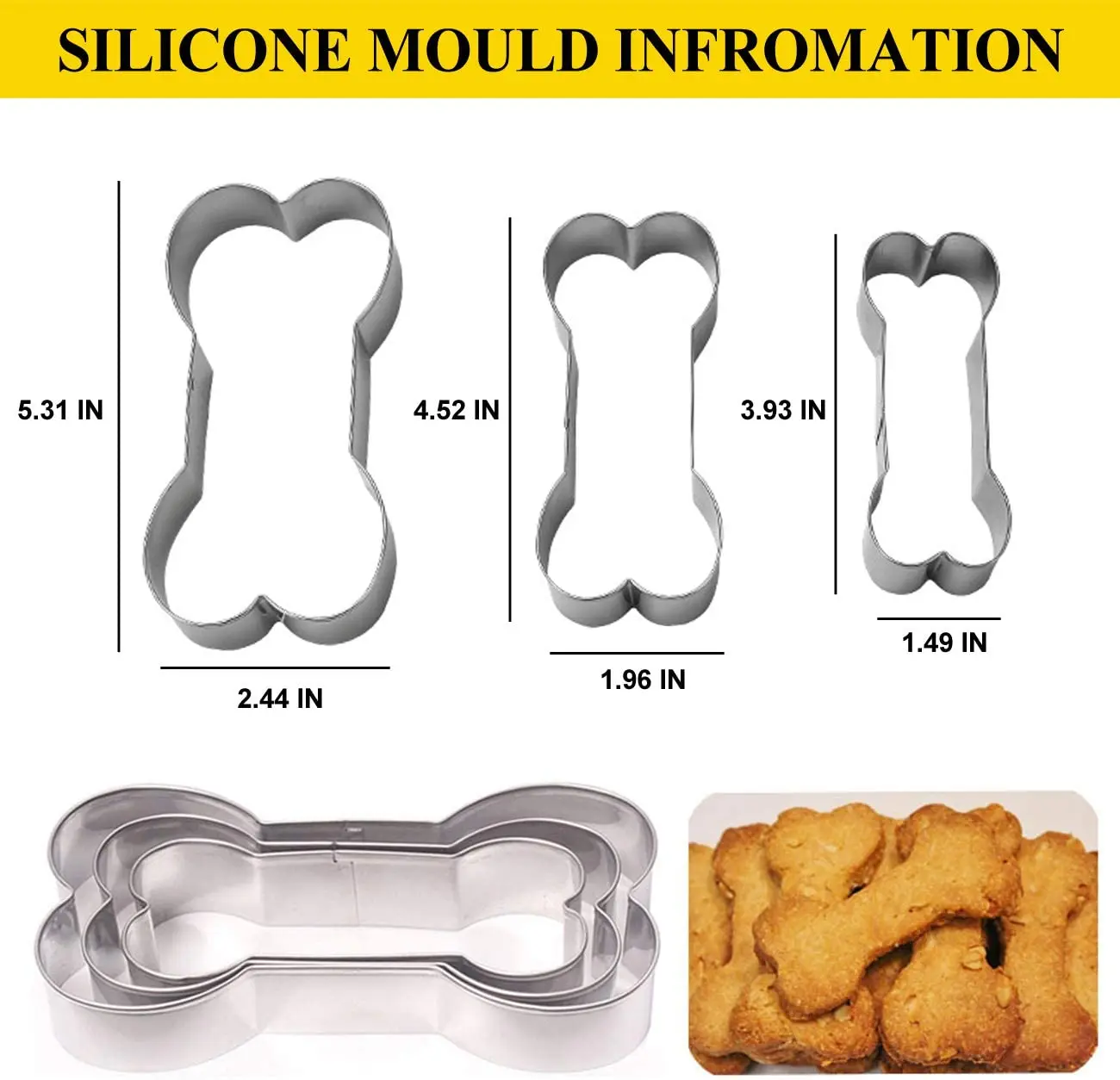 Moule à biscuits pattes de chien silicone Popote