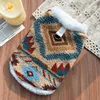 549 Blue Brown Platform Fleece Extra Thick Fleece