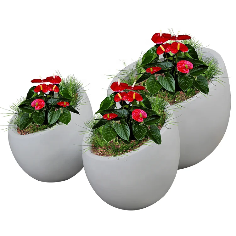 屋外の楕円形の卵形のプランターポットfiberglassesガーデンフラワーポット Buy グラスファイバー屋外のフラワーポット グラスファイバー庭の植木鉢 屋外オーバルフラワープランターポット Product On Alibaba Com