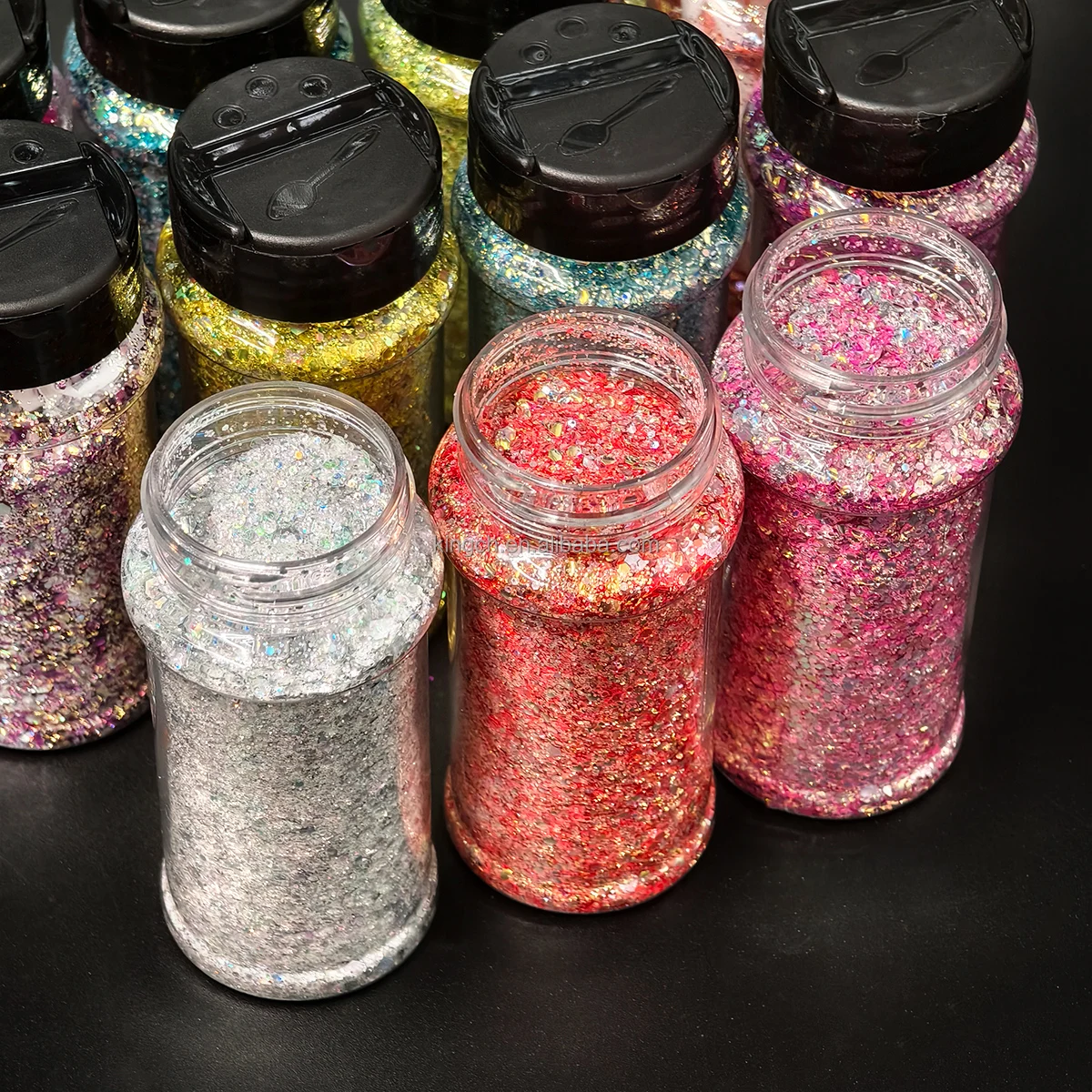 product top selling 2oz shaker shift bubble glitter color changing chunky mix glitter-6