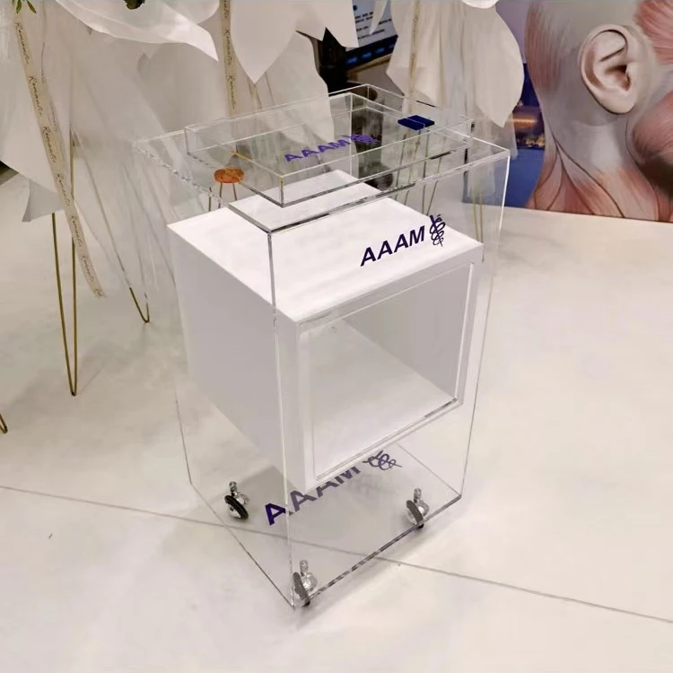 Новый косметический инструмент, акриловая тележка, прозрачная стойка для гостиной, столовой, боковой столик