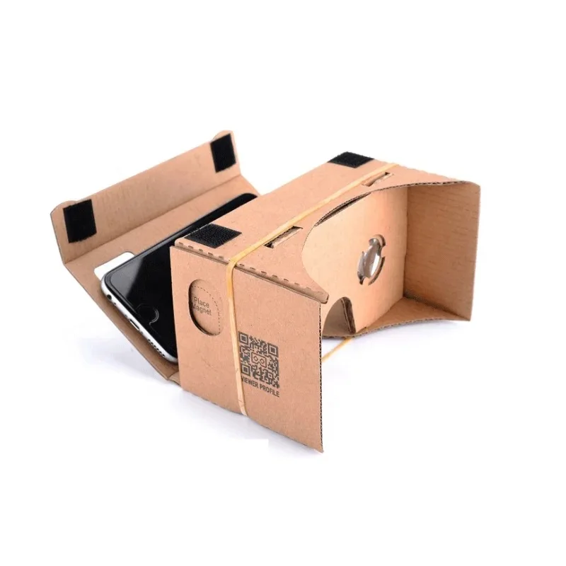 Customizable 3D Virtual Reality VR Glasses Cardboard Headset for Smartphones Made From Durable Paper Material