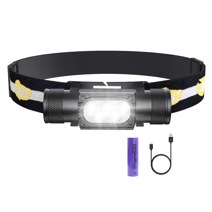 5 светодиодов перезаряжаемый светодиодный налобный фонарь Type-c зарядные фары синего цвета мощный налобный фонарь для рыбалки