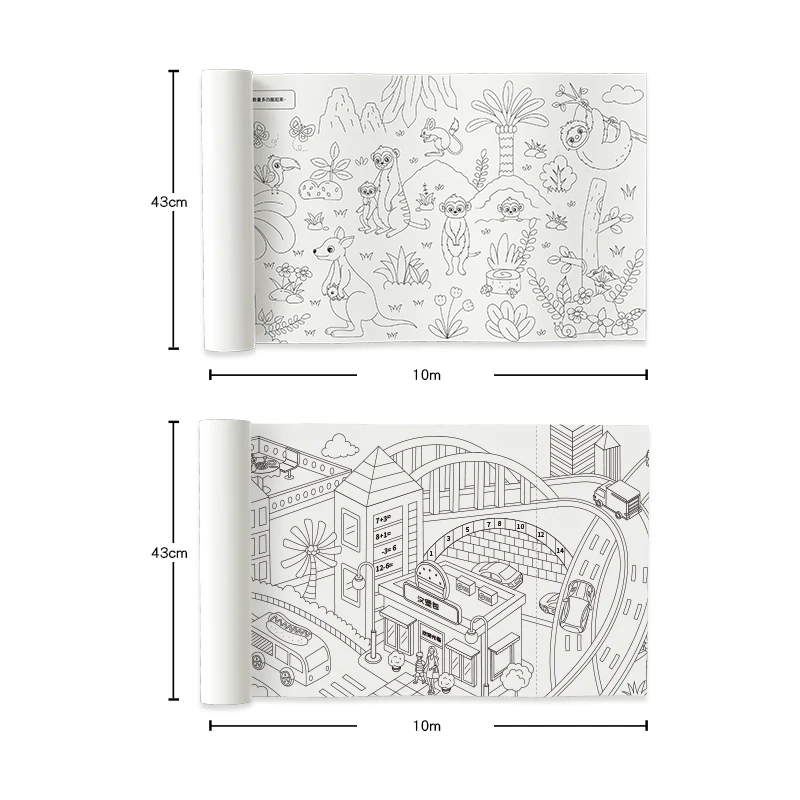 Rouleau De Papier À Colorier Pour Enfants | Papier De Remplissage De Rouleau De Papier À Colorier Pour Enfants | Papier De Remplissage De