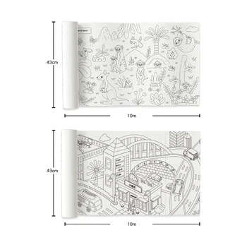 HURRISE Rouleau De Coloriage Pour Enfants Rouleau De Papier à Colorier De 10,9 M De Long