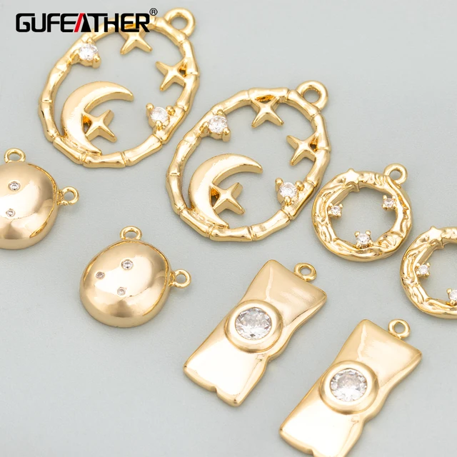 ME75  jewelry accessories,18k gold rhodium plated,copper,zircons,charms,necklace making findings,diy pendants,6pcs/lot