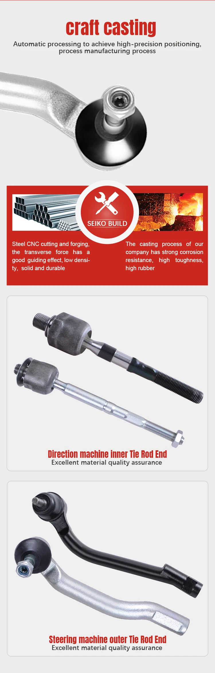 CCL China Manufacture Suspension Parts Accessories Car Tie