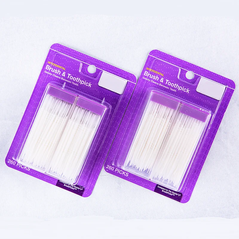 Пищевая межзубная щетка для чистки зубов зубочистки Мягкие пластиковые зубочистки оптом.