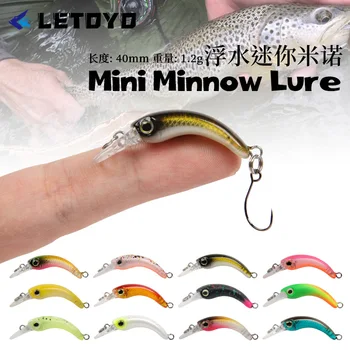 New CHEERY 1.2g 4cm Mini Floating Minnow Fishing Lure Unprinted Hard Artificial Crankbait Wobbler Saltwater Fish Pike Trout Bass – Minnow – view 4