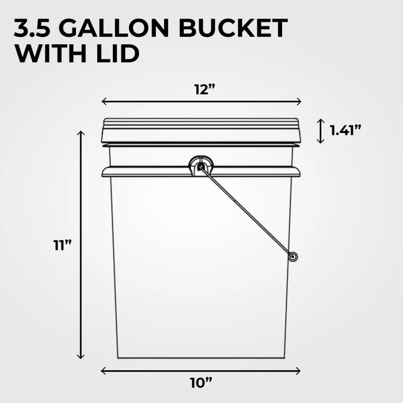 High Density Polyethylene Tamper Evident Lightweight Food Containers 3.5g Gallon Printed Plastic Buckets for Shea Butter