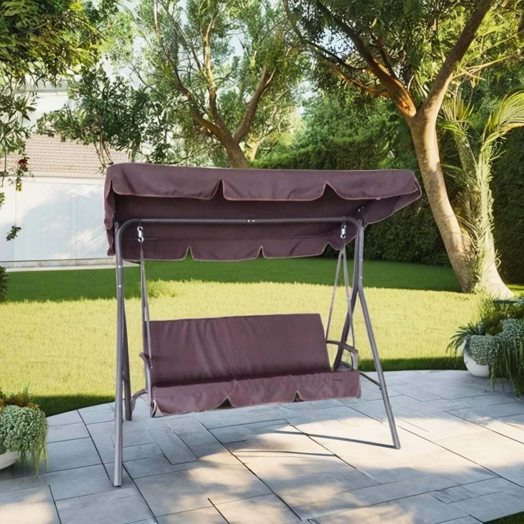 Modern 3-Seater Outdoor Garden Swing Chair for Relaxation