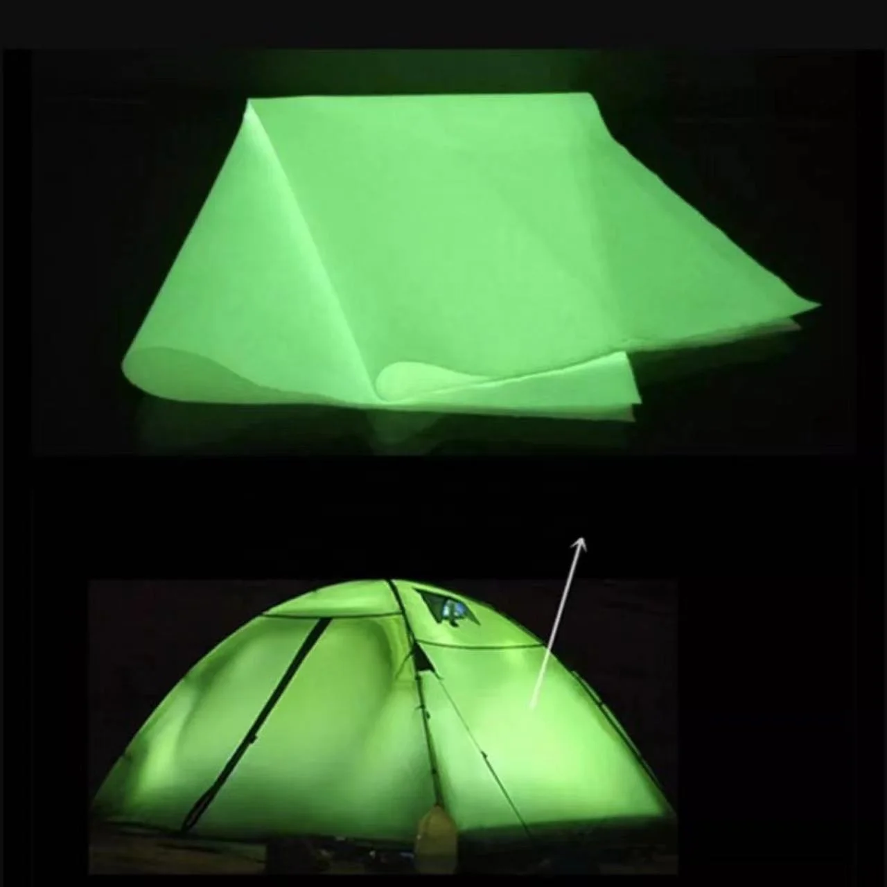 High Visibility Glow in Dark Eco-Friendly Washable 6-8 Hours Polyester Fabric Night Luminous Fluorescence Recycled for Jackets