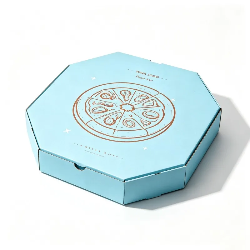9 Inch 12 Inch 14 Inch Recycled White Cardboard Corrugated Paper Pizza Boxes Wholesale for Restaurant Delivery with Custom Logo