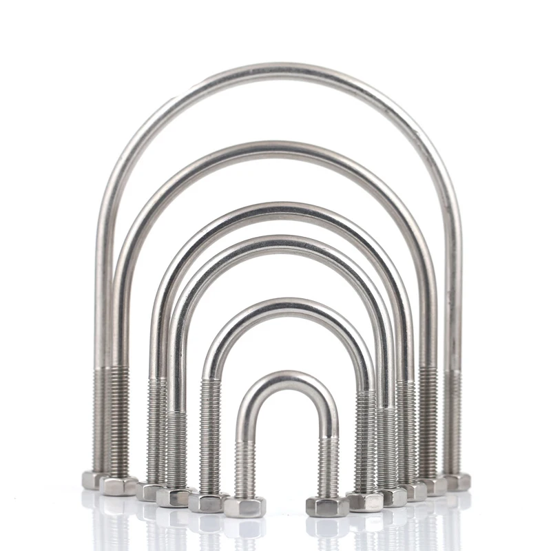 Din3570 High Strength U Bolts And Nuts Hardness Stainless Steel M8